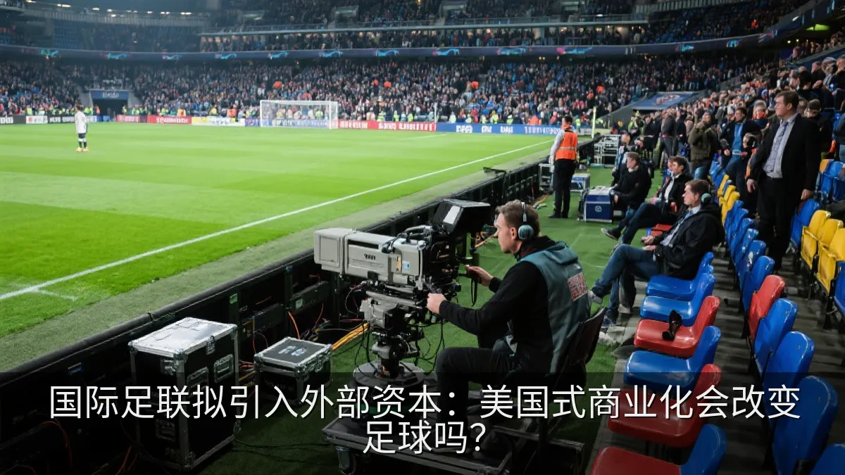足球比赛暂停时的场边转播与观众席