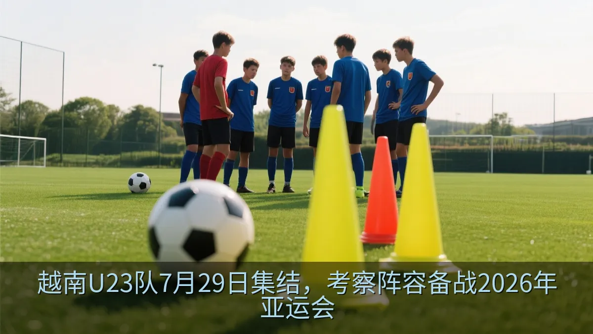 足球场上的青年国家队赛前训练场景